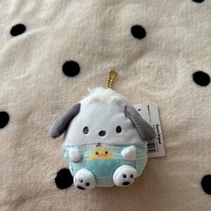 Sanrio Gray and Blue Plush Keychain